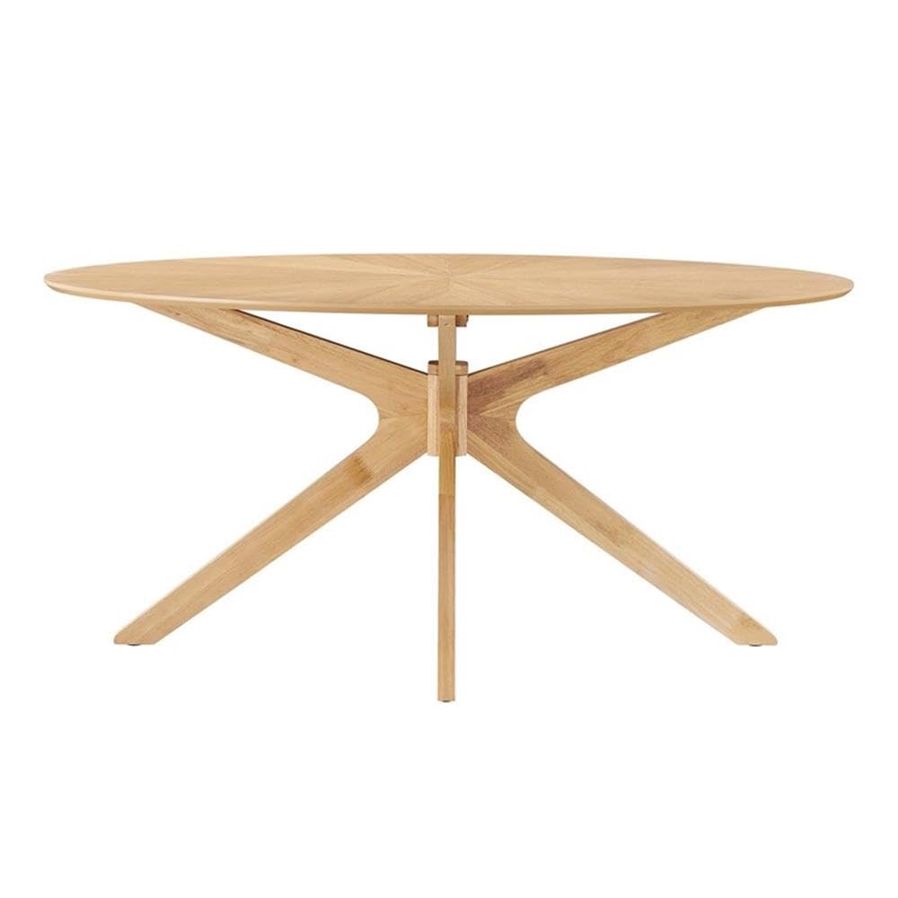 Crossroads 63" Oval Wood Dining Table, Oak