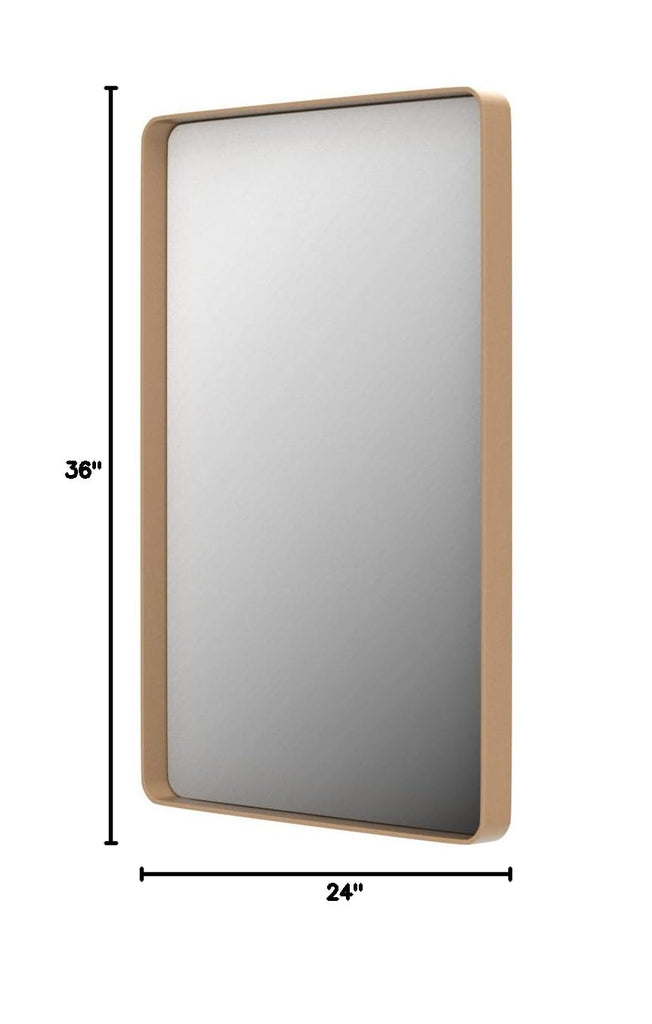24"X36" Gold Bathroom Mirror