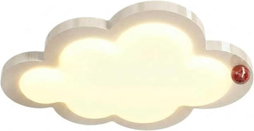 Nordic Style Modern Cloud Shape LED Ceiling Light Creamy White Flush Mount Lamp Acrylic Fixture Toddler Playroom