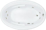 60 in. x 42 in. Acrylic Oval Drop-In Whirlpool Bathtub with Reversible Drain in White