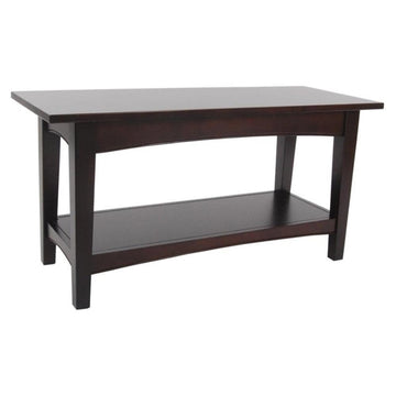 Shaker Cottage Shoe Storage Bench, Espresso, 36"W x 18"H