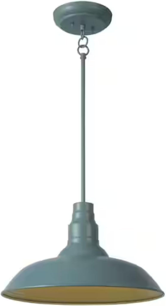 Outdoor Teal Mini Pendant Light - Weather Resistant Hanging Lamp