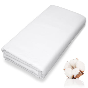 Cotton Fabric: 63 inch x 2 Yards Bleached Muslin Linen Fabric for Sewing