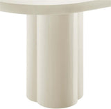 EEI-6764-WHI Caspian 72" Oval Concrete Dining Table, White