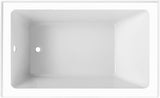 VTAP5436L22 54-Inch Acrylic 3-Wall Alcove Tub with Left Hand Drain, Glossy White