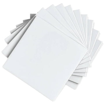 4.25x4.25 Inch Glossy White Ceramic Wall Tile by - Box of 10 Pieces (1 Sq Ft) for Classic Kitchen Backsplash