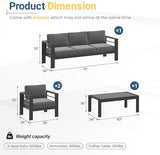 Aluminum Outdoor Patio Furniture Set - Conversation | All-Weather Resistant for Patio, Garden & Porch
