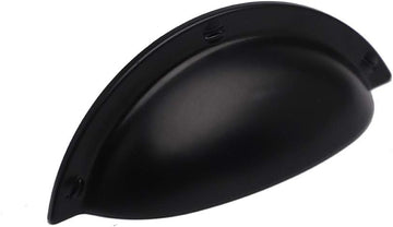 10 Pack Kitchen Cabinet Handles 2.5 Inch Hole Center Bin Cup Drawer Pulls Flat Black