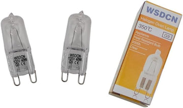 2 Pack WSDCN G9 120 Volt 40W Halogen Oven Lamp 350°C Oven Light Bulb