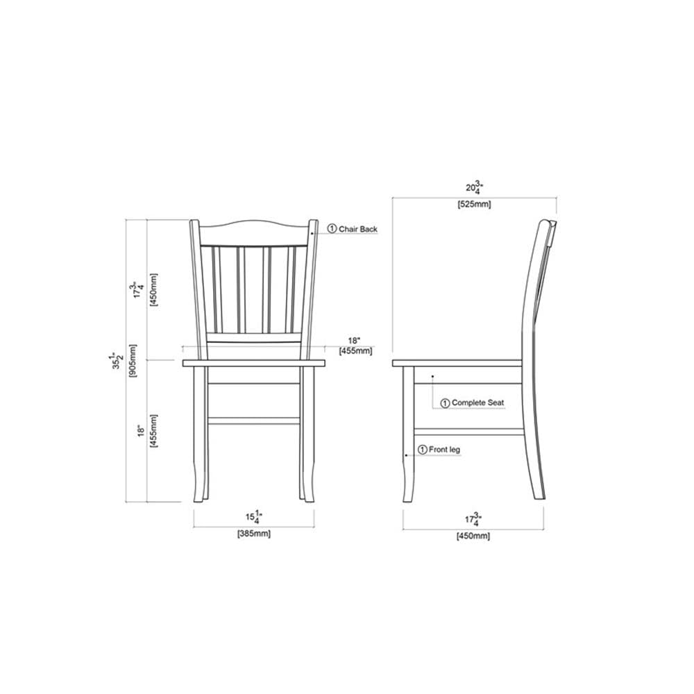 Shaker Dining Room Side Chairs, Set of 2 - Oak