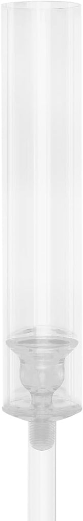 Set of 4 Acrylic Candle Holders with 10 Arms, Clear Modern Rectangular Base Candelabra Centerpiece, Party