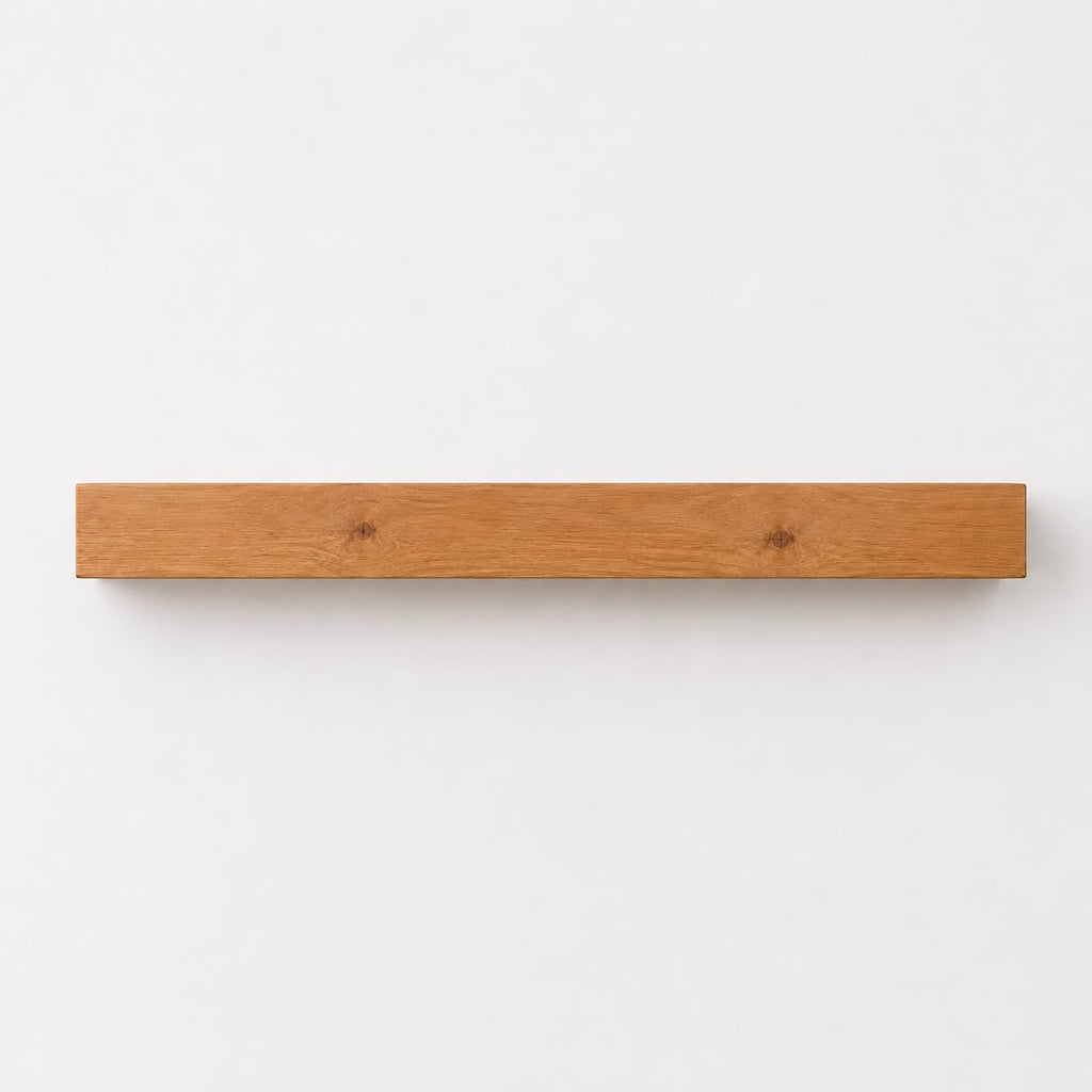 Fireplace Mantel, Rustic, Shelf, Floating Mantle, Real Wood, Beam, (Brown, 72Lx6Hx8D)