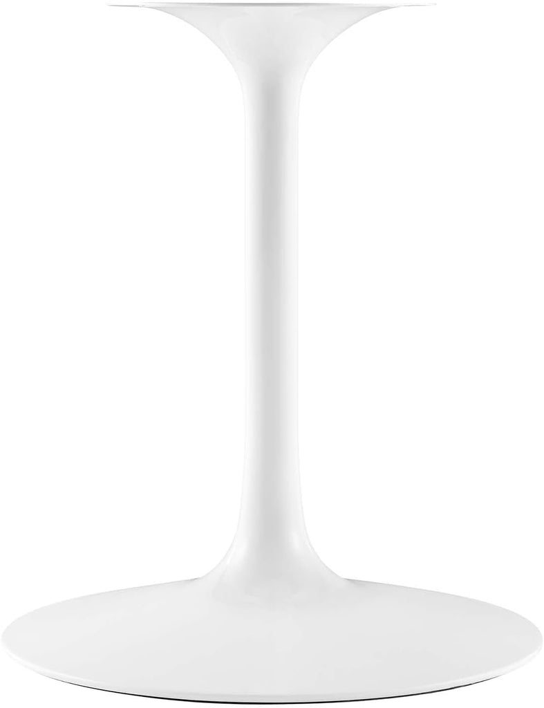 Lippa Round 54" Mid-Century Modern Artificial Marble Dining Table in White