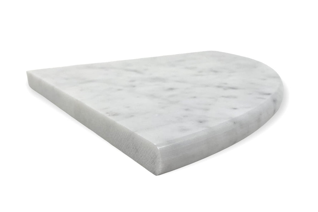 Premium Quality Italian Carrara Bianco White Greyish 9x9 Marble Bathroom Accessories Corner Shower Shelf Tile