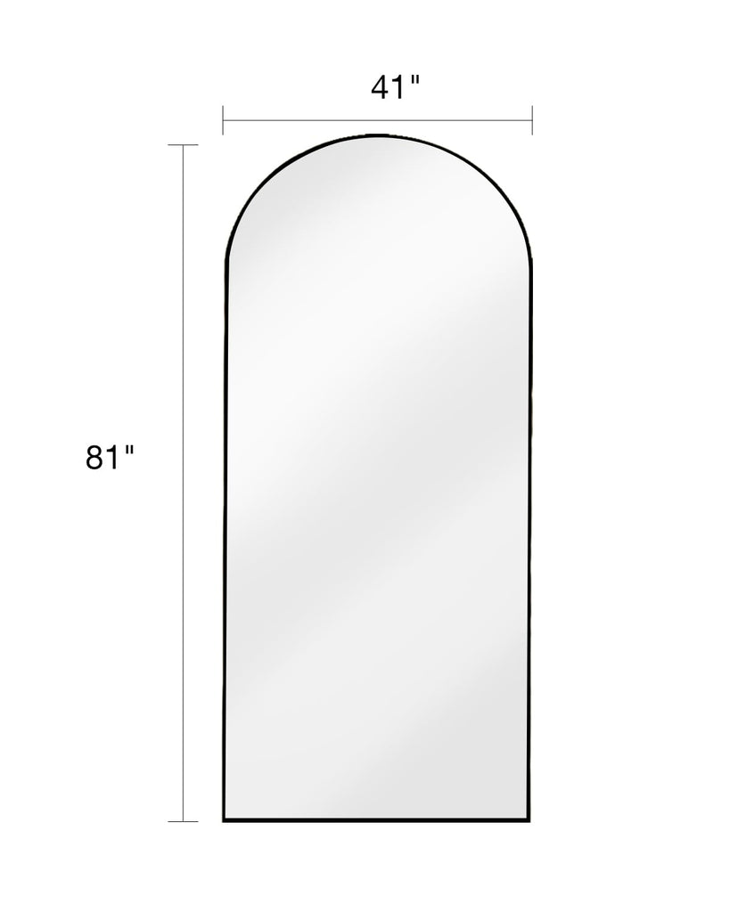 Full Length Mirror with Stand, 41"x81" Floor Mirror Freestanding, Arched Wall Mirror, Oversized, Wall Mounted Mirror