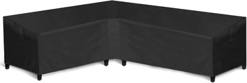 Patio L-Shaped Sectional Sofa Cover Waterproof, Heavy Duty Outdoor Sectional Couch Cover with Air Vent, Left Facing