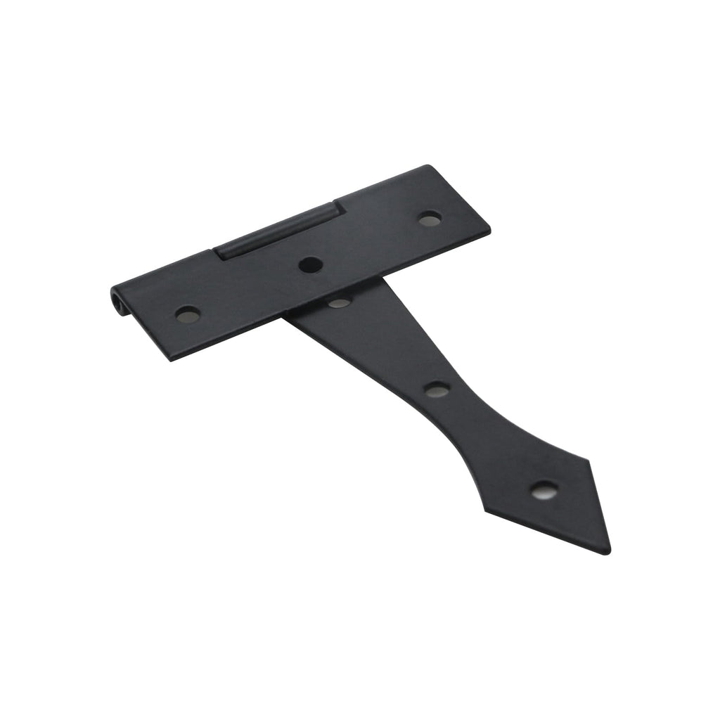 8Pcs Black Strap Hinges, 4-Inch