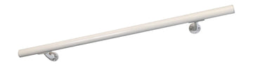 DHR 7' Handrail Section with Mounts - White - Stair Handrail - USA Made Railing - Easy to Install Handrails for