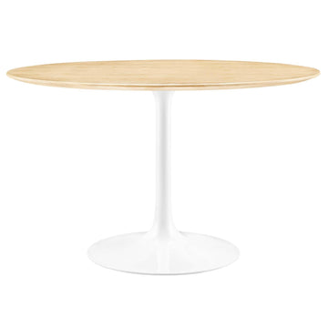 Lippa Dining Table, 48", White Natural