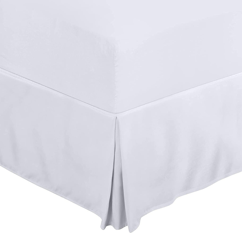 Full Size Bed Skirt 600 TC Egyptian Cotton 16 Inch Drop Easy Fit - Bed Skirt for Full 54x75 Inch Beds - Center &
