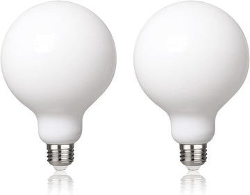 G30 LED Globe Light Bulbs, E26 Base, Warm White 2700K, 2 Pack