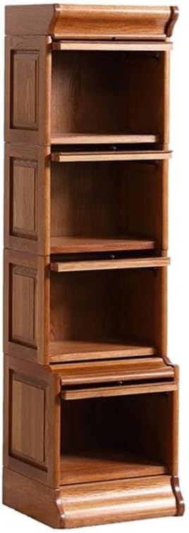 Arts and Crafts Wood Narrow Barrister Bookcase in Cherry