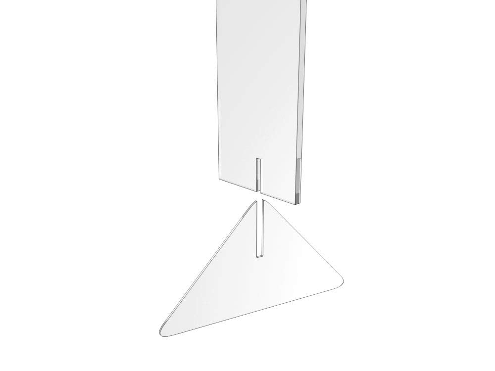 Sneeze Guard - 36" W x 30" T Acrylic Divider Protection Barrier Shield Checkout Counter Desk