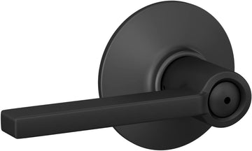 F40 V LAT 622 Latitude Door Lever, Bed & Bath Privacy Lock, Matte Black