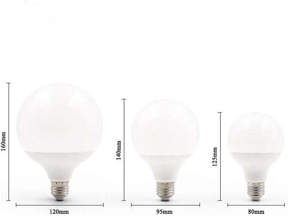 Indoor Lighting 5pcs/lot LED Bulb E27 Screw 10W/15W/18W G80/G95/G120mm Bulb High Brightness Light Source Mirror Front