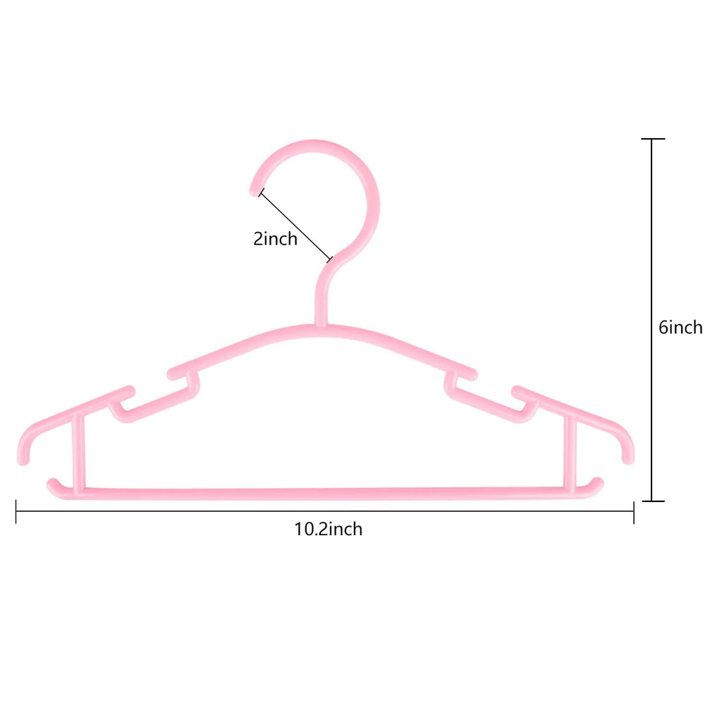 Baby Hangers, 100Pack Kids Hangers Plastic Baby Clothes Hanger for Closet - 10.2 Inch for Infant Child Children
