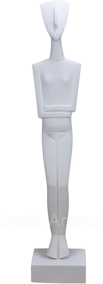 Cycladic Art Figurine Idol Greek Cast Marble Statue Sculpture Museum Copy 36.6in