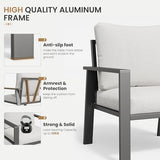 5-Piece Aluminum Outdoor Patio Furniture Set - Conversation | All-Weather Resistant for Patio, Garden & Porch