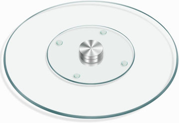 Glass Cake Stand,13.78 inch Cake Display Stand,Rotating Cake Turntable for Cake of Tempered Glass,Dessert Stand
