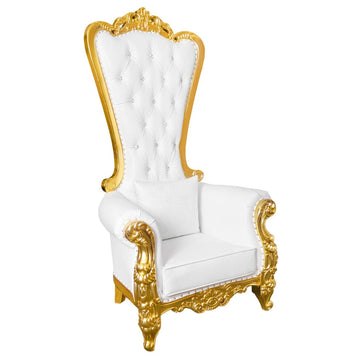 Throne Chair Wood Frame Vinyl Cushions
