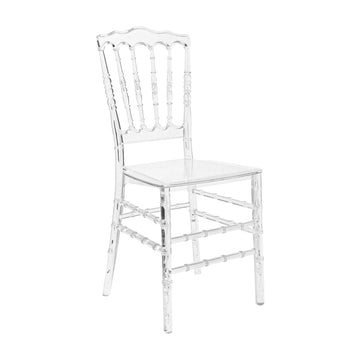 Clear Resin ThinVisible Seat Napoleon Chair