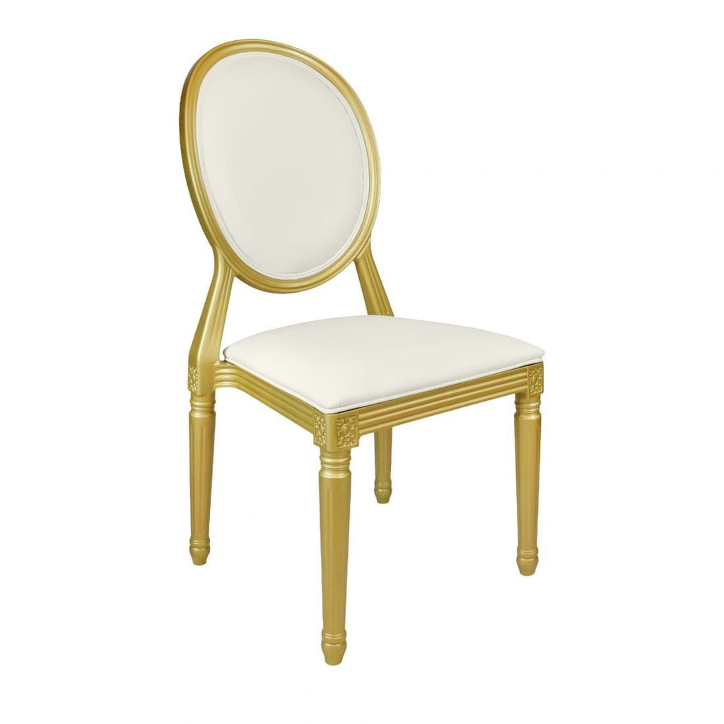 Resin Louis Pop Chair Vinyl Back and Seat