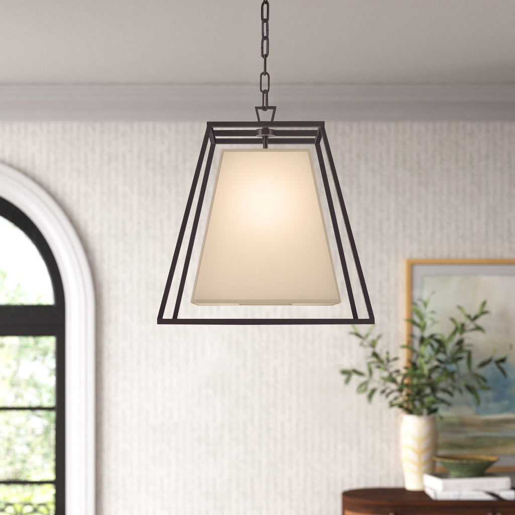 4-Light Lantern Geometric Chandelier