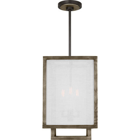 4-Light Wood Dimmable Square / Rectangle Chandelier