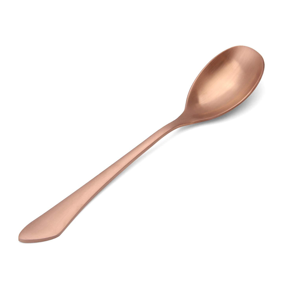 Matte Rose Gold Silverware Set, 20-Piece Stainless Steel Flatware Set, Kitchen Utensil Set Service for 4, Satin