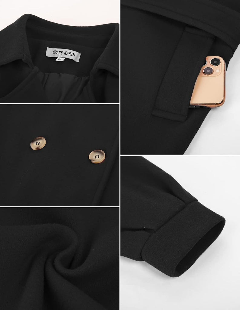 Girls Dress Coat Long Trench Belted Winter Coats