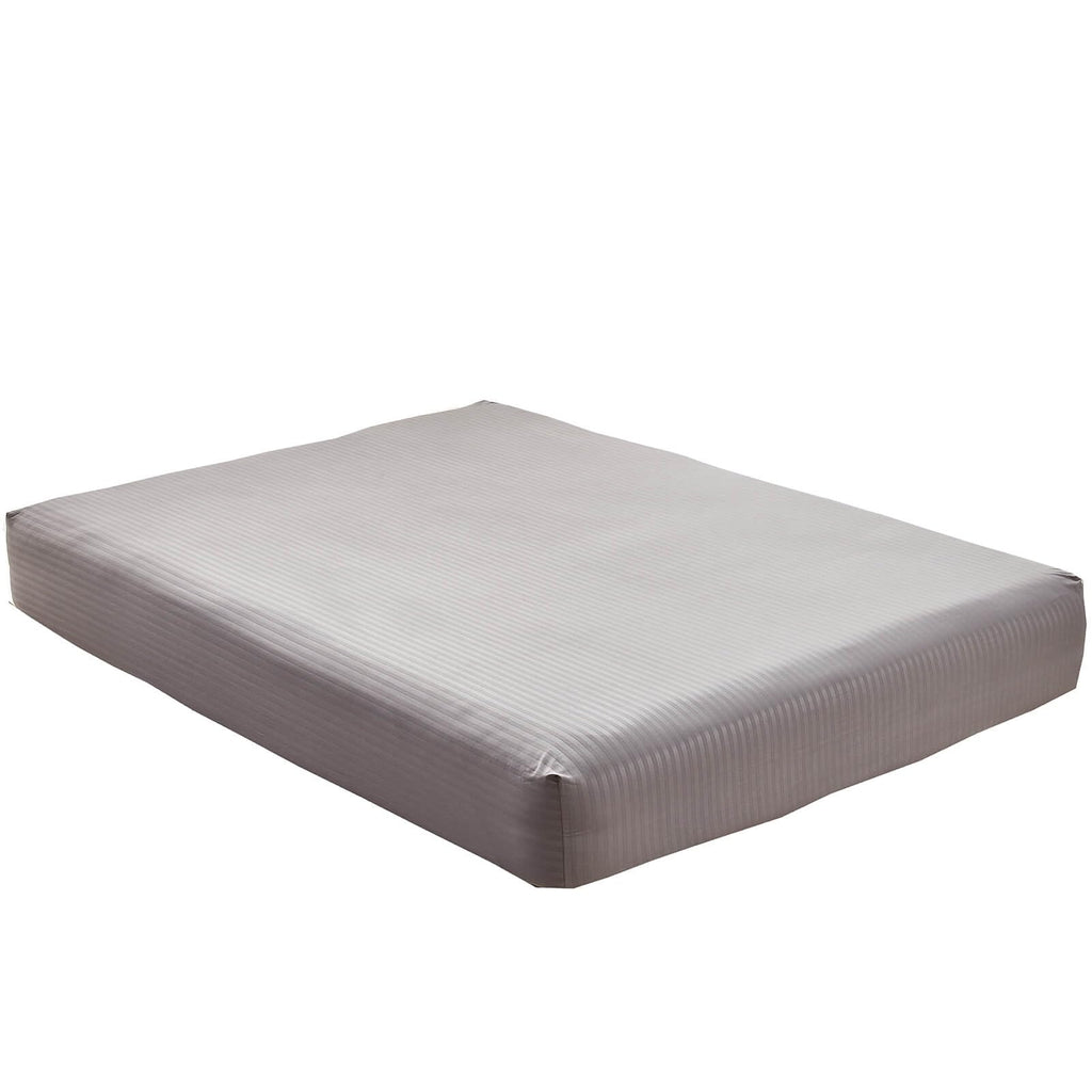 Striped 66x80 Olympic Queen Sheets Sets for Super Queen Bed Grey