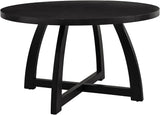 54 inch Round Dining Table for 6 People，Mid-Century Modern Solid Wood Circle Dinner Tables for Small Spaces Dining
