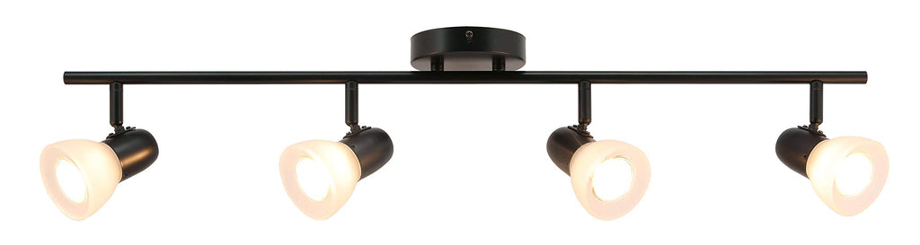 4 Light Black Track Light Fixtures Bathroom