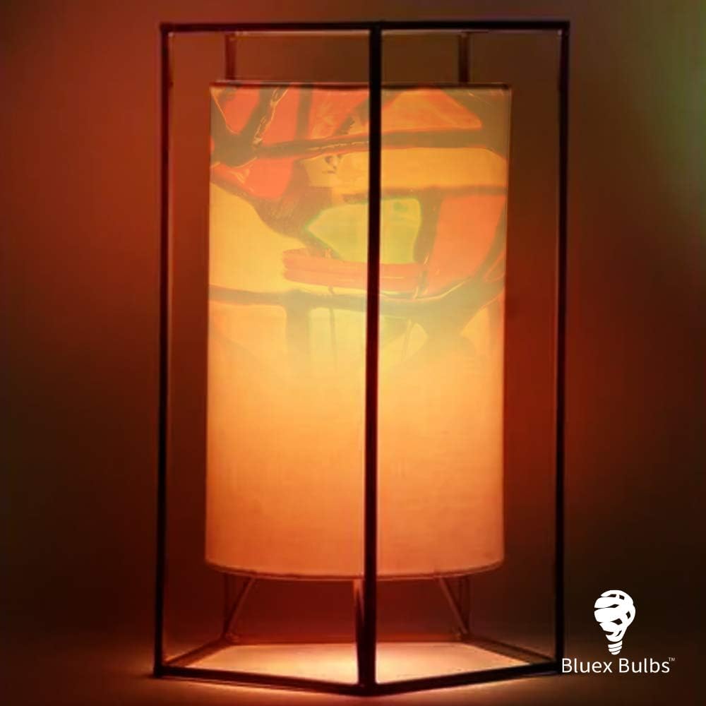 2 Pack LED Stained Glass Light Bulb A19 2W (25W Equivalent) E26 Base Painted Night Light Mosaic Party Light Bulb