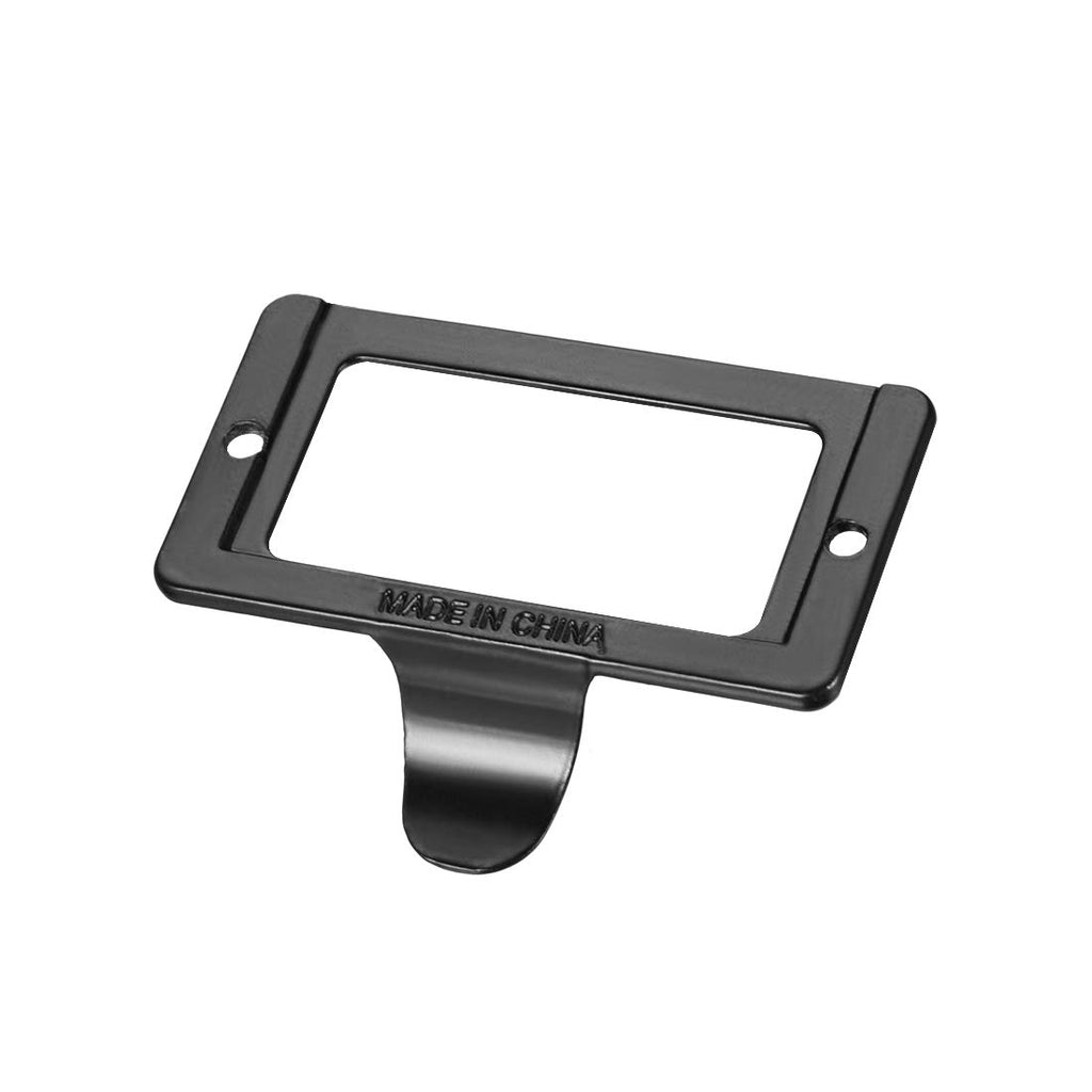 Label Holder Pull Handles, Vintage Zinc Alloy Label Frame Drawer Knobs for Cabinet Cupboard, Black 59x44mm Pack of 8
