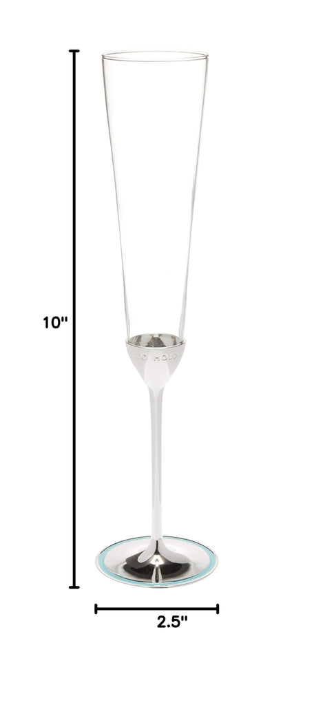 Take The Cake 2-Piece Champagne Flute Set, 2 Count (Pack of 1), Clear