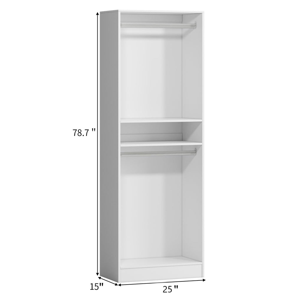 25'' Freestanding Closet System Walk-in Wardrobe Closet Tower