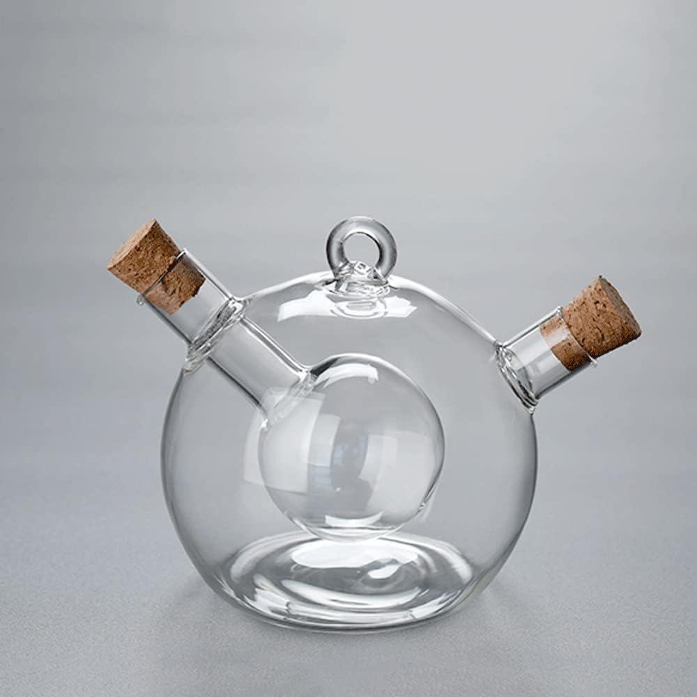 2 in 1 Oil and Vinegar Dispenser Cruet Bottle, Kitchen Supplies Glass Olive Oil and Balsamic Vinegar Cruet Bottle