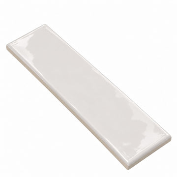 White Glossy Ceramic 4x12 Subway Wall Tile, 1 Piece