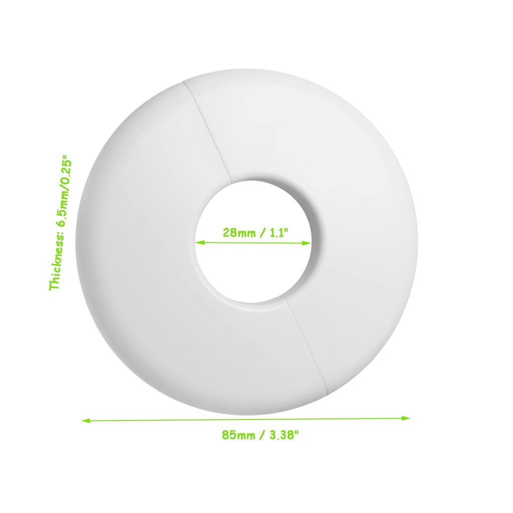 Wall Split Flange for 1 Inch Pipe, White ABS, 4Pcs